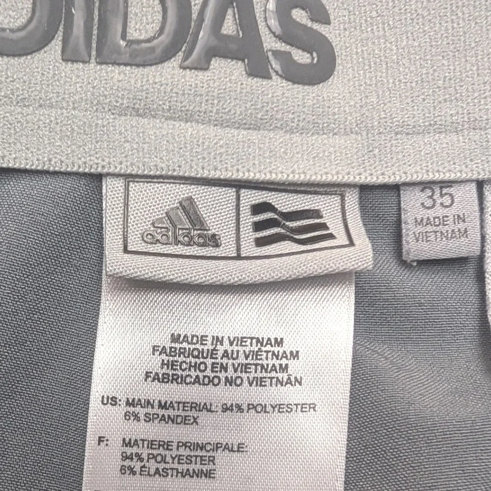 Adidas Golf Shorts Mens 35 Gray Performance Stretch Three Stripe Activewear
